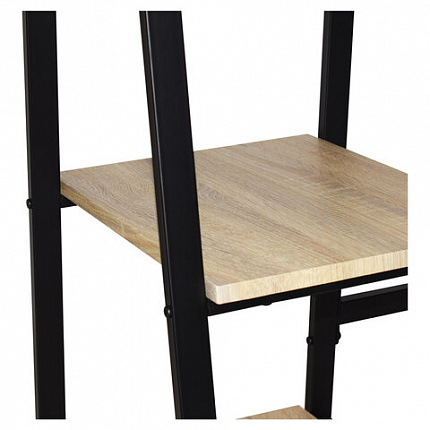 Стол на металлокаркасе BRABIX "LOFT CD-006", 1200х500х730 мм, 2 полки, цвет дуб натуральный, 641226