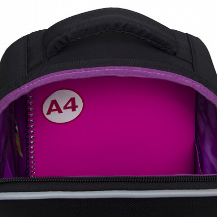 Ранец GRIZZLY анатомическая спинка, облегченный, 1 отделение, для девочек, "UNIQUE", 37х26х16 см, RAw-496-1/2