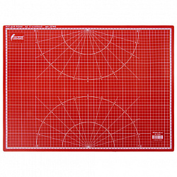 Коврик (мат) для резки ОСТРОВ СОКРОВИЩ, 5-ти слойный, А2 (600х450 мм), двусторонний, толщина 3 мм, 237443
