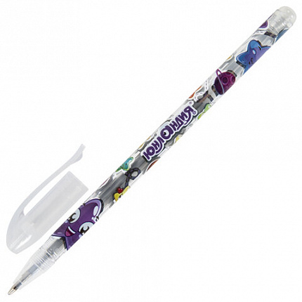 Ручки гелевые ЮНЛАНДИЯ, НАБОР 12 ЦВЕТОВ, БЛЕСТКИ, корпус с печатью, узел 0,7 мм, линия письма 0,5 мм, 142805