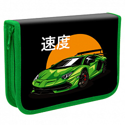 Пенал ПИФАГОР, 1 отделение, 1 откидная планка, полиэстер, 19х13 см, "Dive into drive", 272292