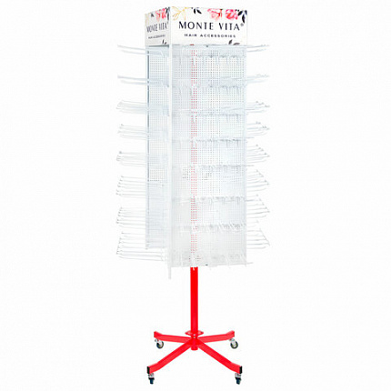 Стойка для размещения товара напольная MONTE VITA, 211x58x58 см, 150 крючков, 507505