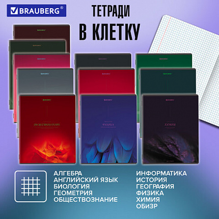 Тетради предметные, КОМПЛЕКТ 13 ПРЕДМЕТОВ, 48 л., SoftTouch, BRAUBERG "PEACEFUL", 405182