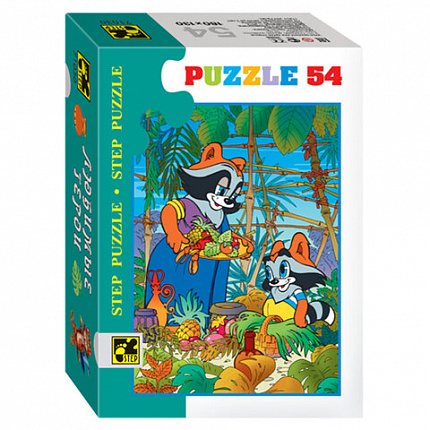 Пазл картонный 54 элемента, Любимые герои, АССОРТИ, поле 18х13 см, STEP PUZZLE