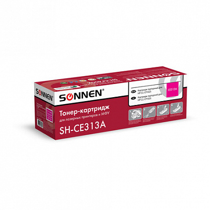Картридж лазерный SONNEN (SH-CE313A) для HP CLJ CP1025 ВЫСШЕЕ КАЧЕСТВО, пурпурный, 1000 страниц, 363965