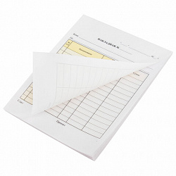 Бланк / накладная 2-слойная самокопирующаяся, А5 147х207 мм, КОМПЛЕКТ 5 книжек по 50 шт., STAFF, 130287