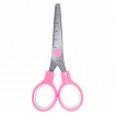 Ножницы BRAUBERG KIDS 130 мм, ручки розовые, закругленные лезвия с линейкой, 274063