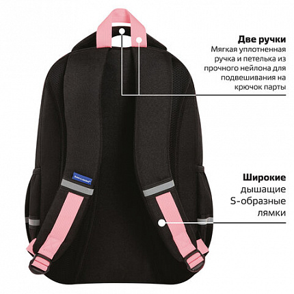 Рюкзак BRAUBERG MOTION, 2 отделения, 3 кармана, "Cat tower", 41х28х17 см, 272033