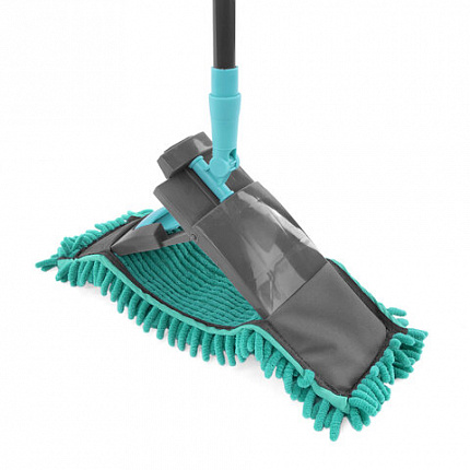 Швабра КОМПЛЕКТ флаундер 40 см + МОП синель (ТИП К) + черенок 70-120 см, ЛЮБАША БЮДЖЕТ, 700051