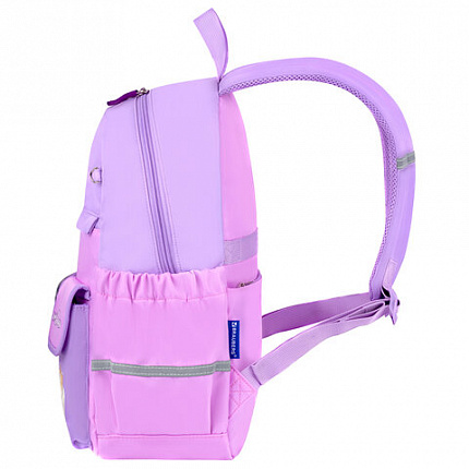 Рюкзак BRAUBERG PASTEL с термонашивками в комплекте, "Not today", сиреневый, 40х29х14 см, 273127