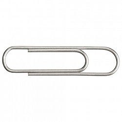 Скрепки ОФИСМАГ, 33 мм, никелированные, 100 шт., в картонной коробке, 225153