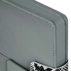 Ежедневник недатированный А5 138х213 мм, BRAUBERG "Safari", под кожу, магнит, 160 л., Snake, серый, 116594