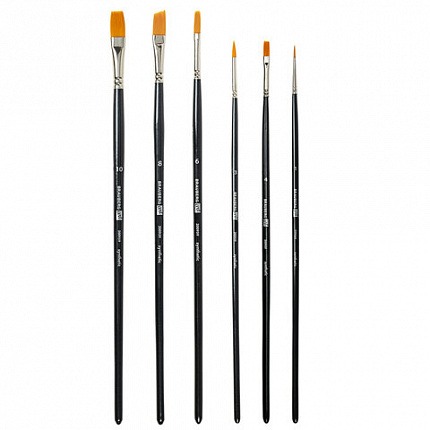 Кисти художественные набор 6 шт., синтетика, BRAUBERG ART CLASSIC, 200959