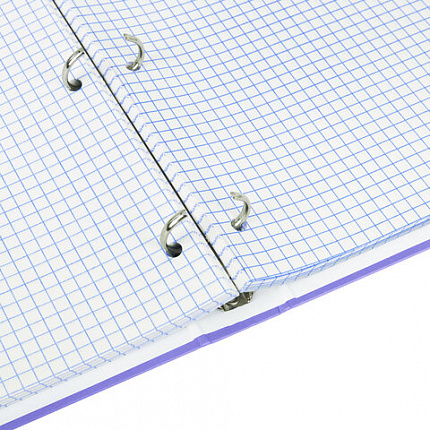 Тетрадь на кольцах БОЛЬШАЯ А4, 215х305 мм, 100 л., твердый картон, клетка, BRAUBERG, "Monocolor", 405409
