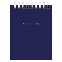 Блокнот МАЛЫЙ ФОРМАТ А7 75х105 мм, 40 л., гребень, картон, клетка, BRAUBERG "Minimal Classic", 116430