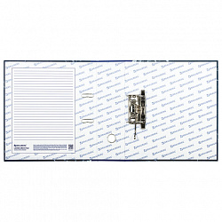 Папка-регистратор ШИРОКИЙ КОРЕШОК 90 мм, с мраморным покрытием, синяя, BRAUBERG, 271834