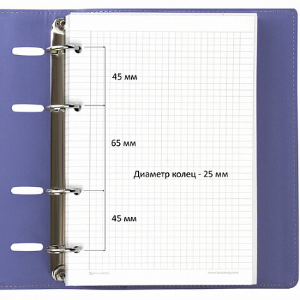 Тетрадь на кольцах А5 (180х220 мм), 120 листов, под кожу, клетка, BRAUBERG "Joy", фиолетовый/светло-фиолетовый, 129989