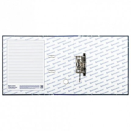 Папка-регистратор ШИРОКИЙ КОРЕШОК 90 мм, с мраморным покрытием, синяя, BRAUBERG, 271834