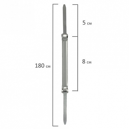 Скоросшиватель металлический STAFF "Basic", КОМПЛЕКТ 50 шт., 224622