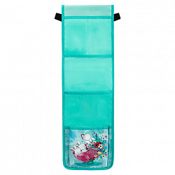 Кармашки-органайзер в шкафчик для детского сада ЮНЛАНДИЯ, 5 карманов, 21х68 см, "Bunnies", 271429