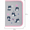 Пенал BRAUBERG, 1 отделение, полиэстер, 21х14 см, "Cat patches", 272327