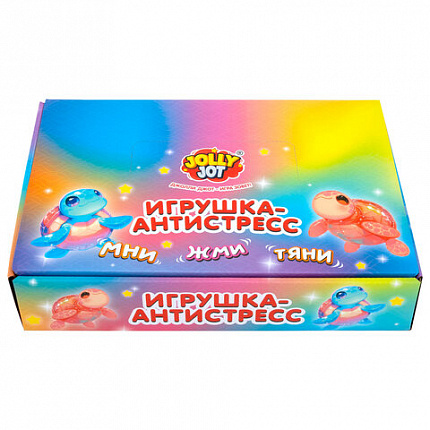 Игрушка-антистресс "ПРОЗРАЧНАЯ ЧЕРЕПАШКА", 8 см, ассорти 4 цвета, дисплей, JOLLY JOT (ДЖОЛЛИ ДЖОТ), 665796