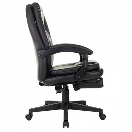 Кресло офисное CH-868N-BF, синхромеханизм, подставка для ног, экокожа, черное, 2018358
