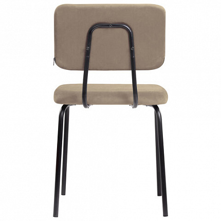 Стулья BRABIX "Dream CF-090", КОМПЛЕКТ 4 шт., черный каркас, ткань бежевая, 533251