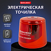 Точилка электрическая BRAUBERG DOUBLE BLADE RED, двойное лезвие, питание от 2 батареек АА, 271338