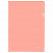 Папка-уголок жесткая, непрозрачная, А4, цвет персиковый, 0,15 мм, BRAUBERG PASTEL, 272891