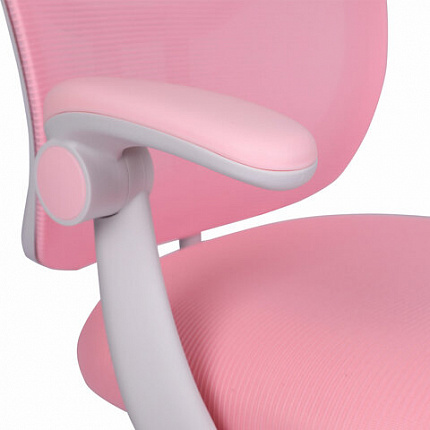 Кресло детское с подставкой для ног BRABIX "Toy MG-205", сетка/ткань TW, розовое, 533151