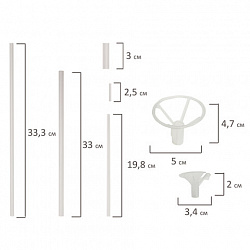 Подставка для 7 воздушных шаров, высота 70 см, пластик, BRAUBERG KIDS, 591905