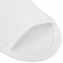 Тапочки одноразовые махровые "Классик" открытые, 1 пара, размер 38-42, белые, SMZ