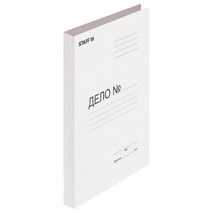 Скоросшиватель картонный STAFF, гарантированная плотность 220 г/м2, до 200 л., 124875