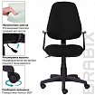 Кресло BRABIX "Comfort MG-321", регулируемая эргономичная спинка, ткань, черное, 532556