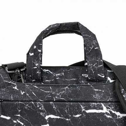 Сумка портфель BRAUBERG STYLE с отделением для ноутбука 13-14", 3 кармана, "Marble", черная, 26х36х3 см, 270835