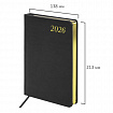 Ежедневник датированный 2026 А5 138x213 мм, BRAUBERG "Iguana", под кожу, черный, 117054
