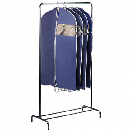 Чехол для одежды на молнии с ручками дорожный 60х100 см, синий, SHAMAANI (ШАМААНИ), 609602