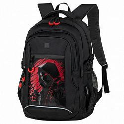 Рюкзак BRAUBERG CONTENT универсальный, 3 отделения, светоотражающий принт, "Red Moon", 47х33х18 см, 273843