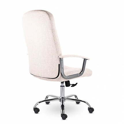 Кресло офисное "Бостон", CH-277, хром, ткань, бежевый (M-11)