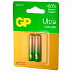 Батарейки КОМПЛЕКТ 2 шт., GP Ultra G-Tech, AAA (LR03, 24А), алкалиновые, мизинчиковые, 24AUA21-2CRSBC2