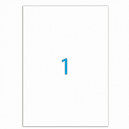 Этикетка самоклеящаяся 210х297 мм, 1 этикетка, белая, 70 г/м2, 50 листов, LOMOND, 2100005