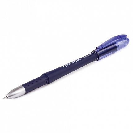 Ручка гелевая с грипом BRAUBERG "Impulse", СИНЯЯ, игольчатый узел 0,5 мм, линия письма 0,35 мм, 141182