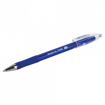 Ручка шариковая масляная с грипом BRAUBERG "Model-XL TONE", СИНЯЯ, узел 1,0 мм, линия письма 0,5 мм, 143248