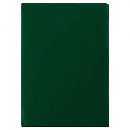 Папка адресная бумвинил с гербом России, формат А4, зеленая, индивидуальная упаковка, STAFF "Basic", 129581