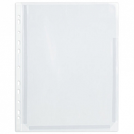 Папки-файлы перфорированные БОЛЬШОЙ ВМЕСТИМОСТИ до 250 листов, A4, КОМПЛЕКТ 5 шт., 180 мкм, BRAUBERG, 224315