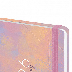 Еженедельник датированный 2026 с резинкой 171х93 мм, BRAUBERG, твердый, УФ-ЛАК, 64 л., "Пастель", 117355