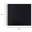 Фотоальбом 30х32 см, 48 черных листов, уголки, стикеры, ручка, клей, BRAUBERG Black Line, 880650