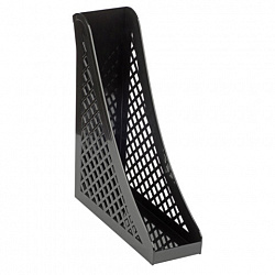 Лоток вертикальный для бумаг BRAUBERG ECO, 240х80х290 мм, сетчатый, черный, 239014