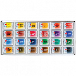 Краски акварельные художественные "Белые Ночи", 24 цвета, кювета 2,5 мл, пластиковая коробка, Невская Палитра, 1942090